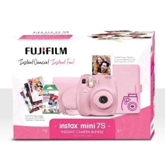 (NWT) Fujifilm Instax Mini 7s Bundle - Light Pink - Picture 1 of 9
